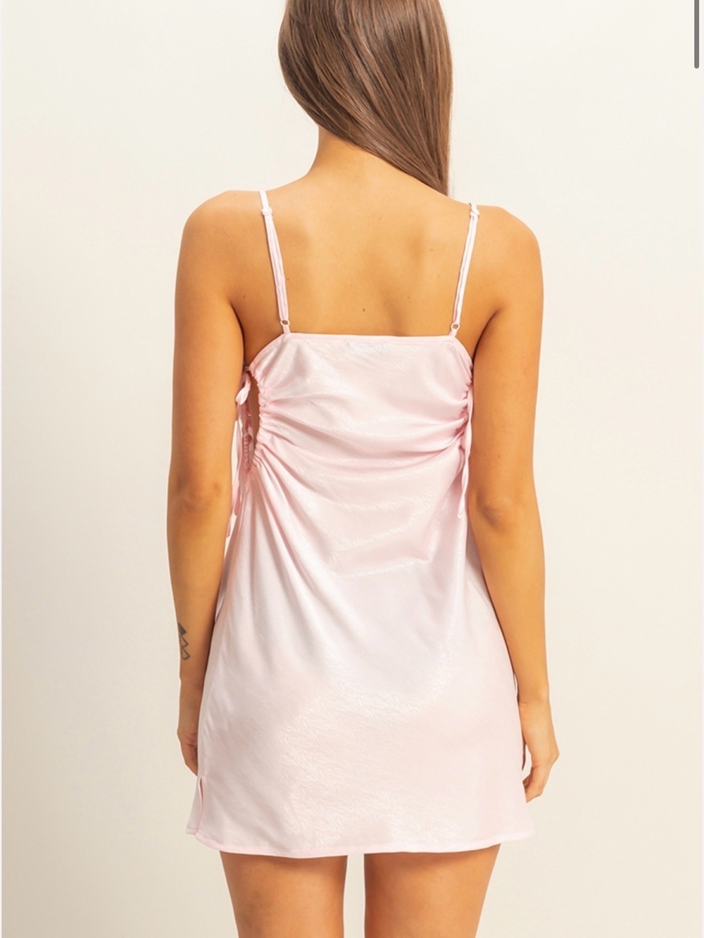 HYFVE Blush Pink Satin Mini Dress - NWT - Large - Picture 5 of 5
